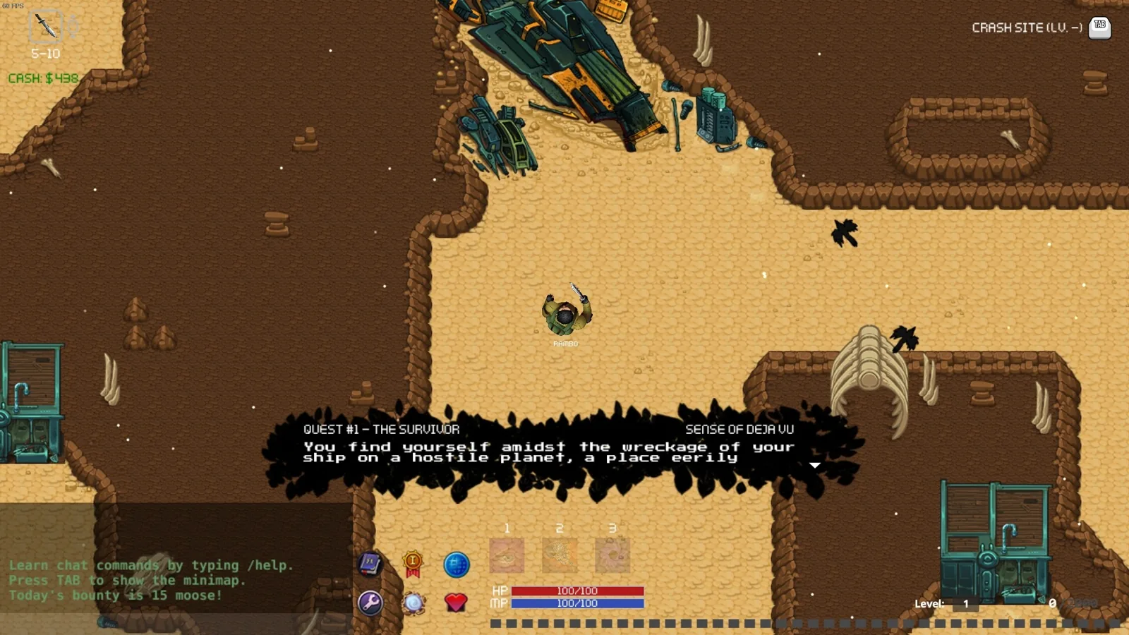 A quest dialogue in the Countryside